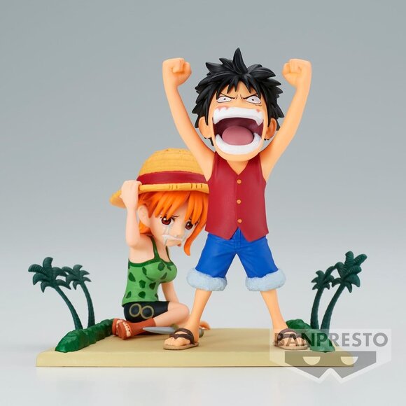 New Banpresto WCF One Piece Log Stories Luffy & Nami Figure Japan 7cm - Picture 1 of 7